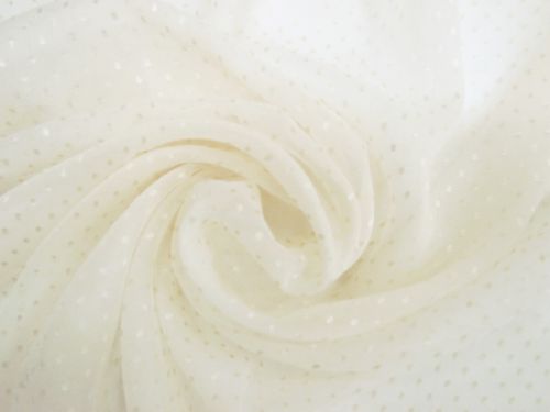 Great value Hail Spot Chiffon- Pearl Ivory #12281 available to order online New Zealand