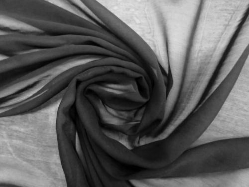 Great value Silk Cotton Chiffon- Shadow Black #12287 available to order online New Zealand