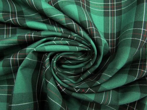 Great value Sappho Plaid Viscose Blend Suiting #12312 available to order online New Zealand