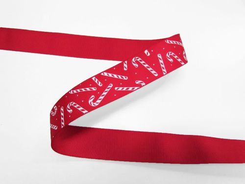 Great value 25mm Candy Cane Grosgrain Ribbon #T640 available to order online New Zealand