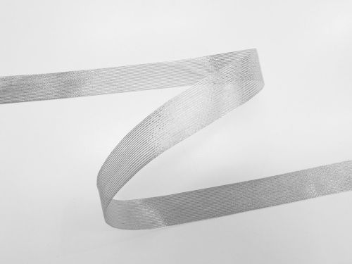 Great value 25mm Aria Metallic Mesh Ribbon- Silver #T644 available to order online New Zealand