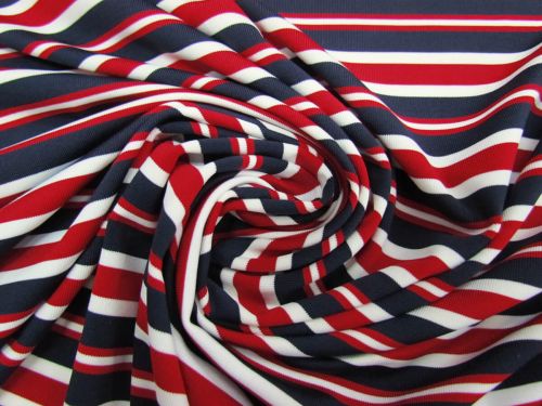Great value London Sailor Stripe Slinky Spandex #12511 available to order online New Zealand