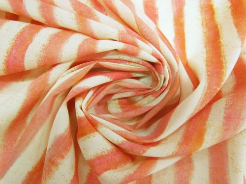 Great value Peaches And Cream Mini Stripe Stretch Silk Georgette #12526 available to order online New Zealand