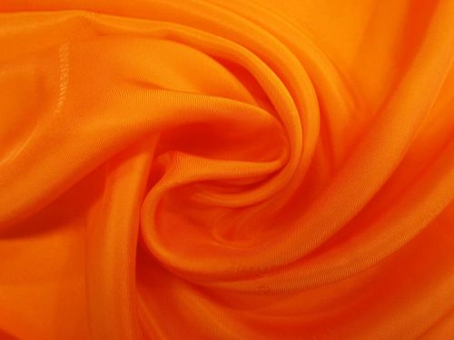Great value Designer Embossed Silk Blend Twill Lining- Flame Orange #12538 available to order online New Zealand