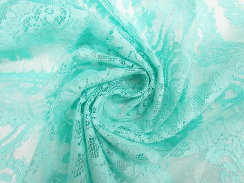 Great value 155cm Panel- Paisley Bouquet Cotton Blend Lace- Aqua Mint #12555 available to order online New Zealand