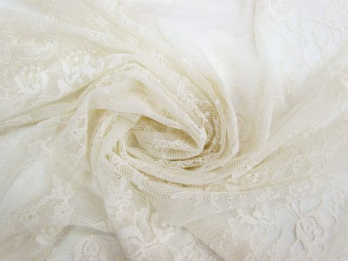 Great value Climbing Roses Stretch Lace- Cream #12585 available to order online New Zealand