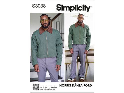 Great value Simplicity Pattern S3038 MEN / BOY JACKET / COAT- Size A (S-M-L-XL-XXL) available to order online New Zealand