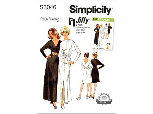 Great value Simplicity Pattern S3046 MISSES DRESS- Size K5 (8-10-12-14-16) available to order online New Zealand