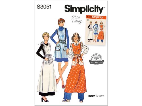 Great value Simplicity Pattern S3051 UNDEFINED APRON- Size A (S-M-L) available to order online New Zealand