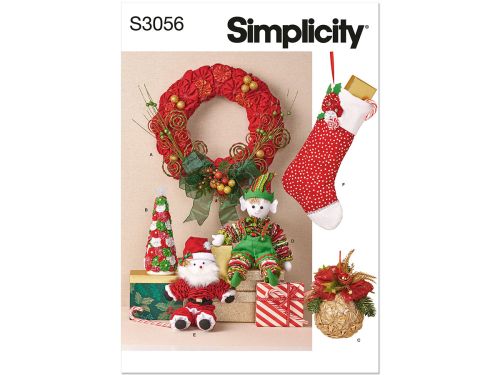 Great value Simplicity Pattern S3056 UNDEFINED HOLIDAY CRAFT- Size OS (ONE SIZE) available to order online New Zealand