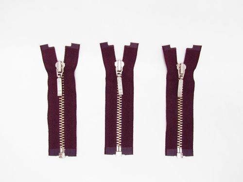 Great value 9cm YKK Open End Zip Bundle- Burgundy- 3Pk available to order online New Zealand