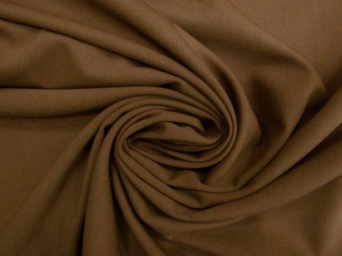 Great value Drapey Wool Blend Twill Suiting- Warm Chocolate Brown #12638 available to order online New Zealand