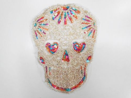 Great value Glittering Skull Sequin Motif- SQM03 available to order online New Zealand