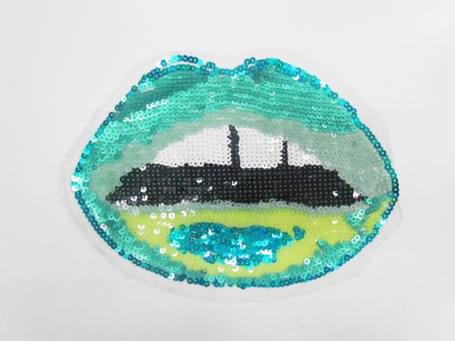 Great value Lips Sequin Motif- Blue Green- SQM12 available to order online New Zealand