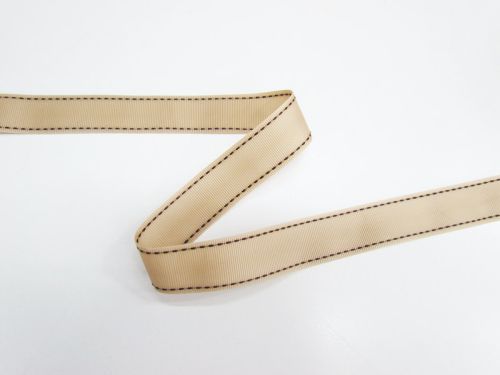 Great value 22mm Stitch Grosgrain Ribbon- Latte / Brown #T736 available to order online New Zealand