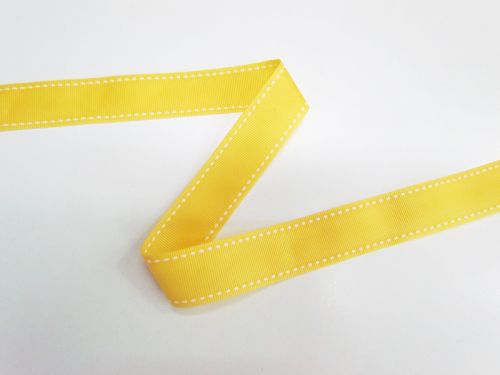 Great value 22mm Stitch Grosgrain Ribbon- Yellow #T741 available to order online New Zealand