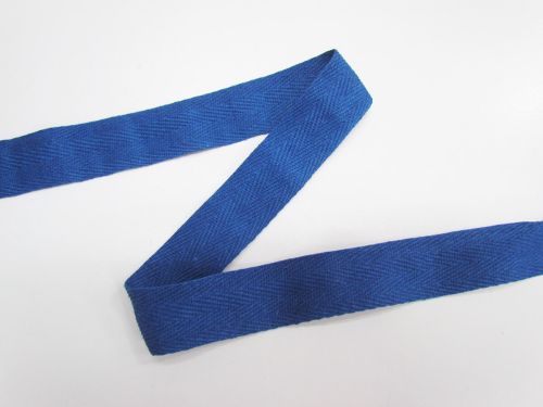 Great value 26mm Cotton Herringbone Tape- Classic Blue #T756 available to order online New Zealand