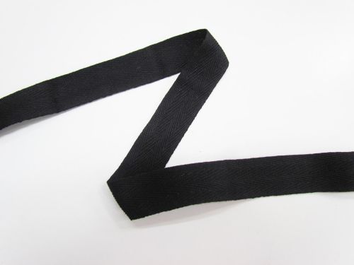 Great value 26mm Cotton Herringbone Tape- Liquorice Black #T757 available to order online New Zealand