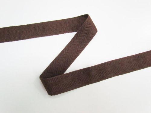 Great value 26mm Cotton Herringbone Tape- Mocha Brown #T758 available to order online New Zealand