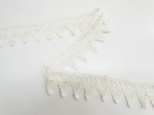 Great value 60mm Happy Bunting Cotton Trim- Natural Cream #T761 available to order online New Zealand