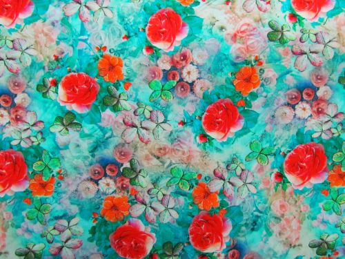 Great value Clover Garden- Teal #PW1495 available to order online New Zealand