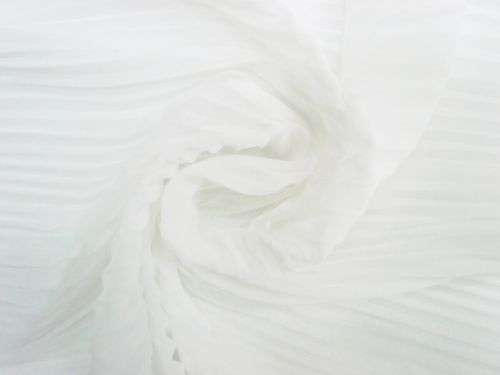 Great value Pleated Chiffon- Feather White #12970 available to order online New Zealand