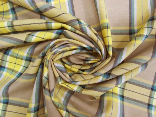 Great value Dandelion Plaid Organic Cotton #12978 available to order online New Zealand