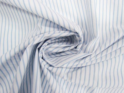 Great value Powder Blue Stripe Cotton Shirting #12990 available to order online New Zealand