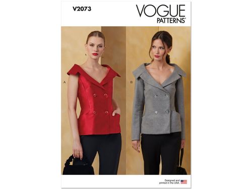 Great value Vogue Pattern V2073 MISSES JACKET- Size B5(8-10-12-14-16) available to order online New Zealand