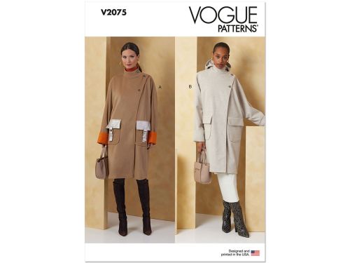 Great value Vogue Pattern V2075 MISSES JACKET- Size A (XS-S-M-L-XL-XXL) available to order online New Zealand