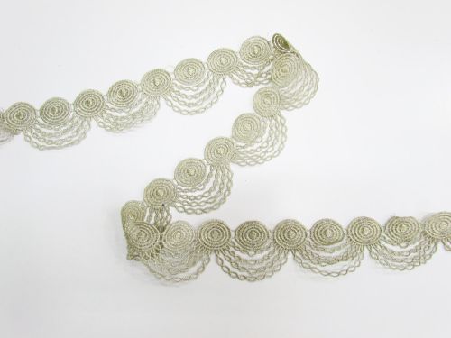 Great value 55mm Metallic Evening Lace Trim- Antique Gold- BEL002 available to order online New Zealand