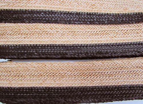 Great value 55mm Braided Leather Look Trim- Sepia / Black #T804 available to order online New Zealand