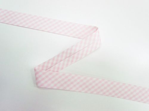 Great value 25mm Cotton Bias Binding- 1/8 Check- Petal- DVBB2947 available to order online New Zealand