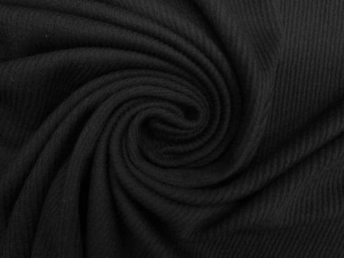 Great value Crinkle Stripe Stripe Rib Look Double Knit- Black #13142 available to order online New Zealand