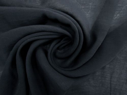 Great value Viscose Blend Crinkle Organdy- Navy #13185 available to order online New Zealand
