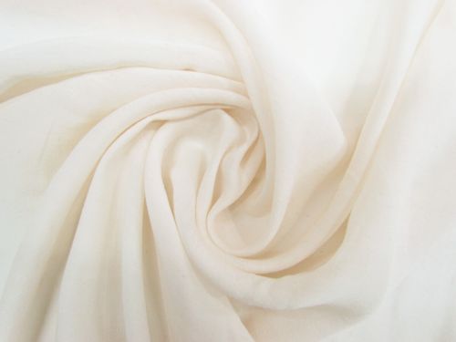 Great value Viscose Blend Crinkle Organdy- Soft Cream #13185 available to order online New Zealand