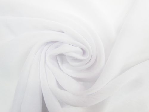 Great value Viscose Blend Crinkle Organdy- Cool White #13186 available to order online New Zealand