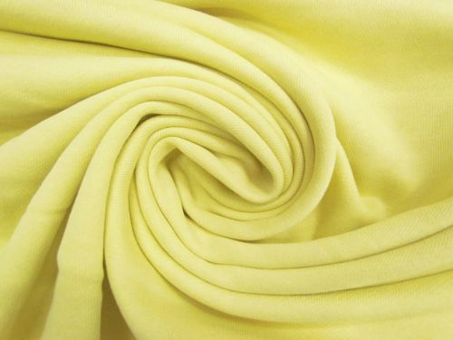 Great value Cotton Unbrushed French Terry Fleece- Lemonade Yellow #13335 available to order online New Zealand