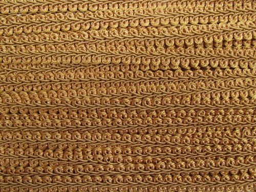 Great value 12mm Precious Metal Soutache Trim- Warm Gold #T852 available to order online New Zealand