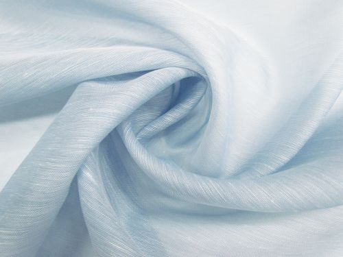 Great value Silk Linen Slub Organza- Poolside Blue #13431 available to order online New Zealand