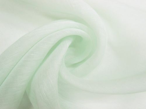 Great value Silk Linen Slub Organza- Pastel Mint #13434 available to order online New Zealand