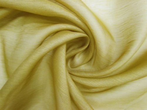 Great value Silk Linen Slub Organza- Olive Chartreuse #13435 available to order online New Zealand