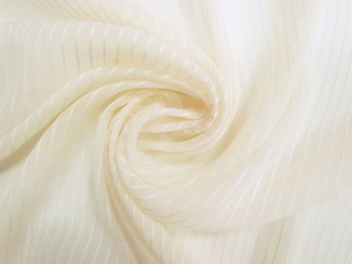 Great value Precious Pearl Stripe Silk Chiffon- Cream #13440 available to order online New Zealand
