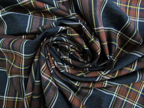 Great value Midnight Caramel Plaid Cotton #13447 available to order online New Zealand