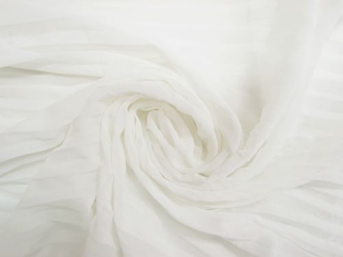 Great value Pleated Georgette- Milky Way White #13514 available to order online New Zealand