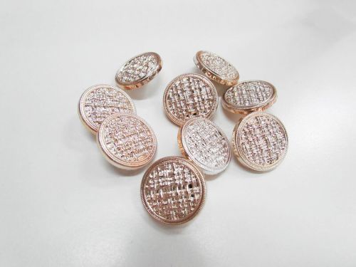 Great value 25mm Tweed Texture Button- Light Gold FB686 available to order online New Zealand