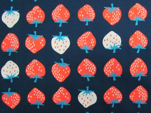 Great value Ruby Star Society Cotton- Strawberry- Strawberry- Navy available to order online New Zealand