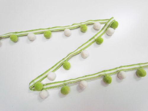 Great value 30mm Gelato Pom Pom Trim- Lime #T947 available to order online New Zealand