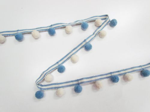 Great value 30mm Gelato Pom Pom Trim- Blueberry #T948 available to order online New Zealand