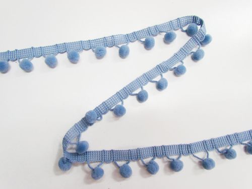 Great value 28mm Pom Pom Trim- Slate Blue #T956 available to order online New Zealand
